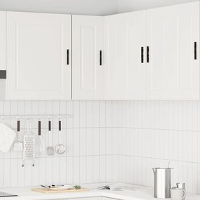 vidaXL Γωνιακό ντουλάπι τοίχου κουζίνας Porto Λευκό Επεξεργασμένο Ξύλο