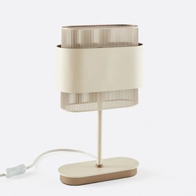 Διπλό επιτραπέζιο φωτιστικό από μέταλλο, Leila