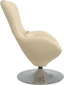 vidaXL Κάθισμα-αυγό Κρεμ 63 x 73 x 90 εκ ύφασμα