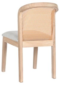 Καρέκλα Τραπεζαρίας DKD Home Decor Έλατο πολυεστέρας Ανοιχτό Γκρι (46 x 61 x 86 cm)