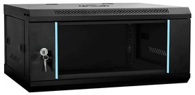 vidaXL Ντουλάπα δικτύου με αποθήκευση Μαύρο 60 x 35 x 28 εκ Ατσάλι