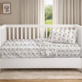 Σεντόνια Κούνιας (Σετ) Dimcol Floating Bunny 715 Grey