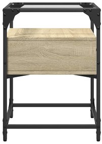 vidaXL Κομοδίνο Sonoma Δρυς 40x40x55 εκ. από Επεξεργασμένο Ξύλο