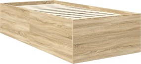 vidaXL Σκελετός Κρεβατιού Δρύς Sonoma 75 x 190 cm Επεξεργασμένο ξύλο