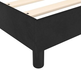 vidaXL Κρεβάτι Boxspring με Στρώμα Μαύρο 160x200 εκ. Βελούδινο