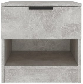 vidaXL Κομοδίνα 2 τεμ. Γκρι Σκυροδέματος από Επεξεργασμένο Ξύλο