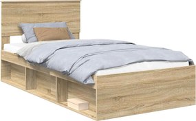 vidaXL Σκελετός Κρεβατιού Sonoma Δρυς 100 x 200 cm