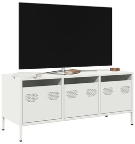 vidaXL Έπιπλο Τηλεόρασης Λευκό 101,5x39x43,5 εκ. Ατσάλι Ψυχρής Έλασης