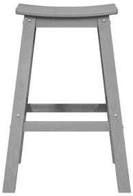 vidaXL Σετ Μπαρ Κήπου 4 pcs Ανοιχτό γκρι HDPE