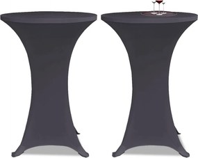 vidaXL Καλύμματα Τραπεζιού Ελαστικά 2 τεμ. Ανθρακί 70 εκ.
