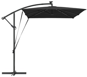 vidaXL Ομπρέλα Cantilever Banana Μαύρο 294 x 200 x 254 εκ.