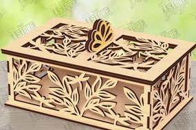 Σετ των 2 Intra απο ξύλο plywood 3mm-4mm πάχος – Ξύλινο κουτί αποθήκευσης | Κουτί δώρου Δίασταση 20x20 cm INTRAFABR-122496273