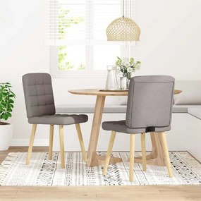 vidaXL Πολυθρόνες Τραπεζαρίας 2 τεμ. Taupe Υφασμάτινες