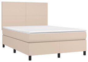 ΚΡΕΒΑΤΙ BOXSPRING ΣΤΡΩΜΑ&amp;LED ΚΑΠΟΥΤΣΙΝΟ 140X190 ΕΚ. ΣΥΝΘ. ΔΕΡΜΑ 3135824