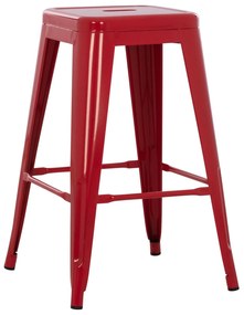 Σκαμπό Μπαρ MELITA-PRO C8573.44 Μεσαίου ύψους Μέταλλο Κόκκινο 43x43x67Υ εκ. 43x43x67 εκ.
