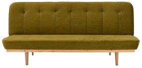 Καναπές - Κρεβάτι Τριθέσιος Βελούδο Λαδί 193x85x88Υ εκ. 193x85x88 εκ.