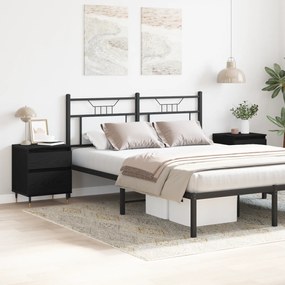 vidaXL Κομοδίνα 2 τεμάχια Μαύρη Δρυς 40x35x50 εκ. Επεξεργασμένο Ξύλο
