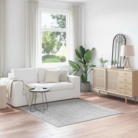 vidaXL Αντιολισθητικό Σαγκί Χαλάκι Γκρι 160 x 160 cm PP