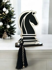 Επιτραπέζιο γούρι άλογο σκακιού ασημί