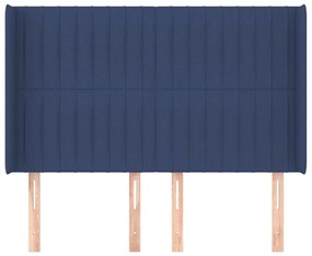 Κεφαλάρι με Πτερύγια Μπλε 147x16x118/128 εκ. Υφασμάτινο - Μπλε