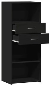 vidaXL Ντουλάπι Μαύρο 50x42,5x124 εκ. από Επεξεργασμένο Ξύλο