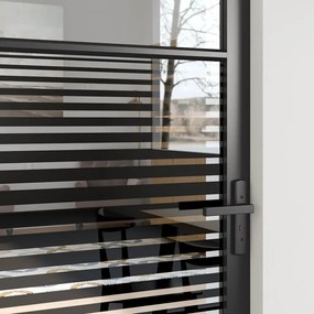 vidaXL Εσωτερική Πόρτα Μαύρο 76 x 201.5 cm Tempered γυαλί, Αλουμίνιο
