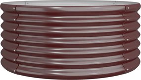 vidaXL Ζαρντινιέρα Καφέ 80x80x36 εκ. Γαλβανισμένος χάλυβας