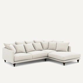 Γωνιακός καναπές από βελούδινο chenille, Lazare