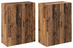 vidaXL Ντουλάπια Τοίχου 2 pcs Παλαιό ξύλο 69.5 x 34 x 90 εκ.