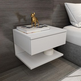 Κομοδίνο Λευκό SABIGE 45x36.8x31.4