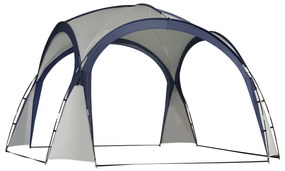 Outsunny Θόλος Τέντα για 6-8 άτομα, Κιόσκι, Προστασία από ήλιο και ψιλόβροχο, 3,5 x 3,5 x 2,22 m, Κρεμ Λευκό