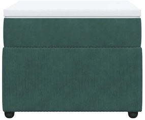 vidaXL Κρεβάτι Boxspring με Στρώμα Σκούρο Πράσινο 100x200εκ. Βελούδινο