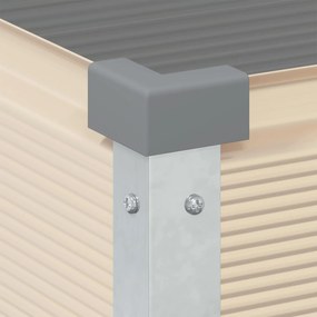 vidaXL Γλάστρα Ελεφαντόδοντο 100 x 45 x 90 εκ. Επικαλυμμένος Χάλυβας