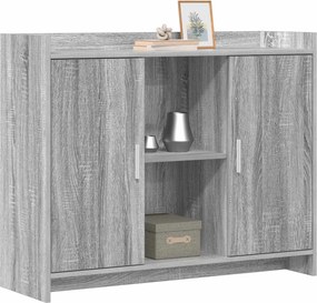 vidaXL Πλαϊνό γραφείο Grey Sonoma 98,5 x 33 x 80 εκ Επεξεργασμένο Ξύλο