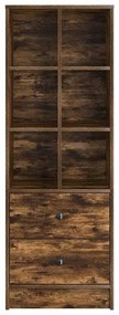 vidaXL Highboard Καπνιστή δρυς 45.5 x 34 x 127 εκ Επεξεργασμένο ξύλο