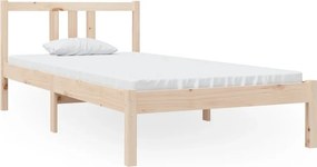 vidaXL Πλαίσιο Κρεβατιού 90 x 190 εκ. από Μασίφ Ξύλο Single