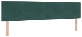 vidaXL Κρεβάτι Box Spring με Στρώμα Σκούρο Πράσινο 200x200 εκ. Βελούδο