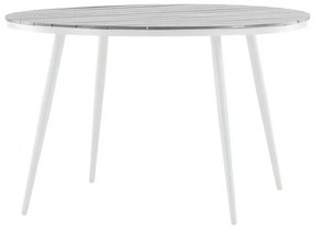 Τραπέζι εξωτερικού χώρου Dallas 2467, Polyξύλο, 74cm, 18 kg, Άσπρο, Γκρι, Μέταλλο | Epipla1.gr