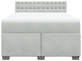 ΚΡΕΒΑΤΙ BOXSPRING ΜΕ ΣΤΡΩΜΑ ΑΝΟΙΧΤΟ ΓΚΡΙ 160X200 ΕΚ. ΒΕΛΟΥΔΙΝΟ 3286366