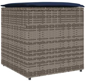 vidaXL Κουτί Μαξιλαριών Γκρι 50 x 50 x 50 cm συνθετικό ρατάν