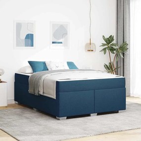 vidaXL Σκελετός Κρεβατιού Άλλο Μπλε 160 x 200 cm ύφασμα