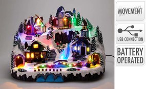 JK Home Décor - Σκηνικό Χριστουγέννων 41x27x27cm