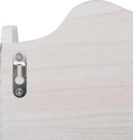 vidaXL Κρεμάστρα Τοίχου Λευκή 50 x 10 x 30 εκ. Ξύλινη