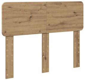 vidaXL Κεφαλάρι με κεφαλάρι Artisan Oak 135 cm Επεξεργασμένο ξύλο