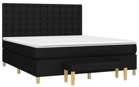 ΚΡΕΒΑΤΙ BOXSPRING ΜΕ ΣΤΡΩΜΑ ΜΑΥΡΟ 180X200 ΕΚ. ΥΦΑΣΜΑΤΙΝΟ 3137495