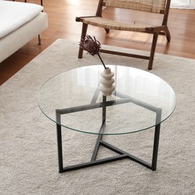 Coffee Table Trio sehpa / şeffaf temperli cam S402 Transparent
Black