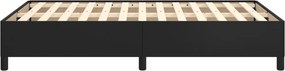 vidaXL Σκελετός Κρεβατιού Χωρίς Στρώμα Μαύρο 120x190 εκ.Συνθ. Δέρμα