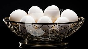 Σετ των 2 Intra Συλλεκτικό Ξύλινο Παζλ Plywood 4mm - Λευκά αυγά σε μεταλλικό μπολ Σε Ξύλινο Κουτί - Διαστάσεις: 10x10 cm – 25 κομμάτια