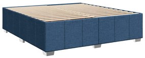 Κρεβάτι Boxspring με Στρώμα Μπλε 180x200 εκ. Υφασμάτινο 3291753
