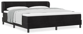 vidaXL Κρεβάτι με Στρώμα Μαύρο 180x200 εκ. Βελούδο